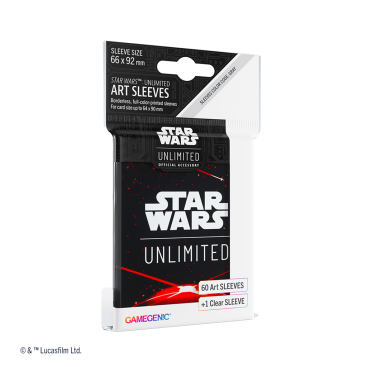 Star Wars Unlimited: Paquete de 60 fundas oficiales Space Red