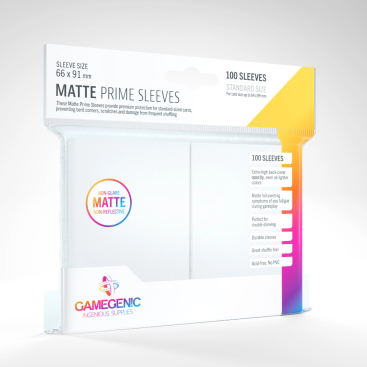 Paquete 100 fundas Gamegenic Matte Prime Sleeves (Varios colores a elegir)