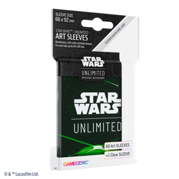 Star Wars Unlimited: Paquete de 60 fundas oficiales Space Green