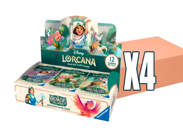 Disney Lorcana: Case Sellado-4 Cajas de 24 Sobres Archazias Island (Ingles)