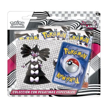 Pokémon: Colección de pegatinas / Sticker collection con 3 sobres Llama Blanca (Español)