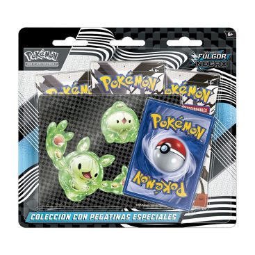 Pokémon: Colección de pegatinas / Sticker collection con 3 sobres Fulgor Negro (Español)
