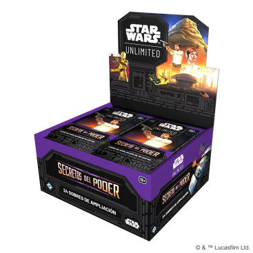 Star Wars: Secretos del Poder / Secrets of Power - Caja de 24 sobres de juego - Case de 6 cajas (Inglés / Español)
